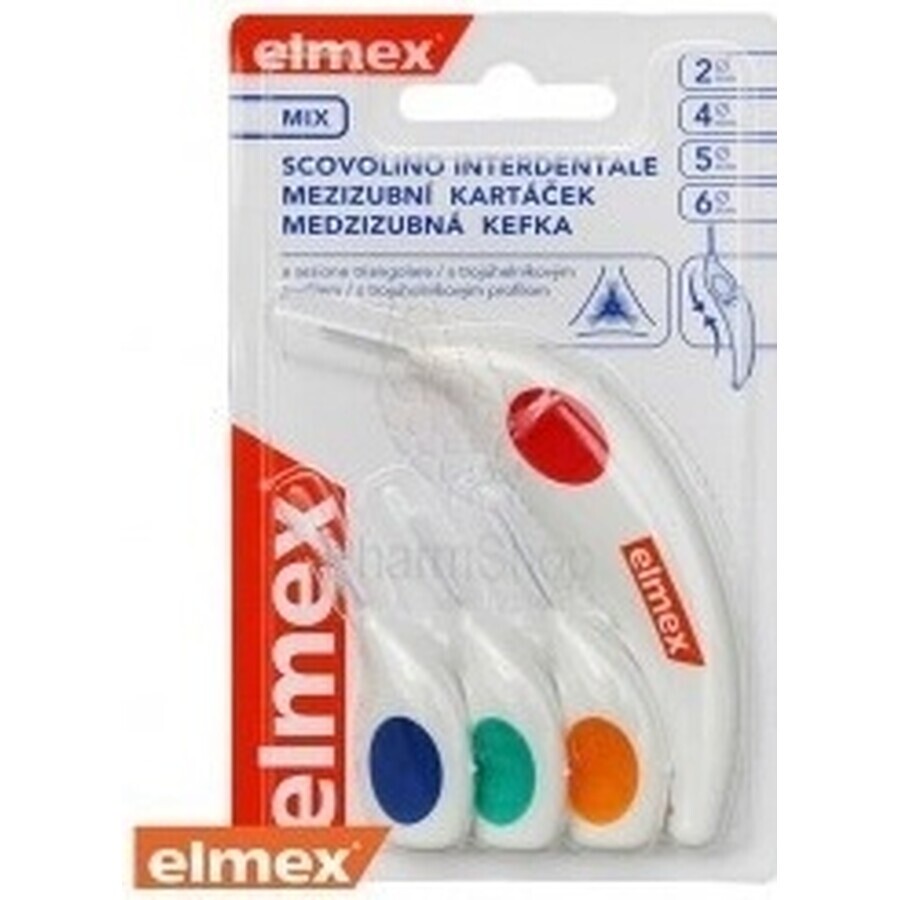 Spazzolino interdentale Elmex 2, 4, 5, 6 mm mix 1×4 pz.