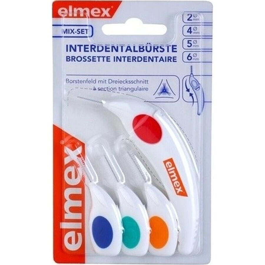 Spazzolino interdentale Elmex 2, 4, 5, 6 mm mix 1×4 pz.