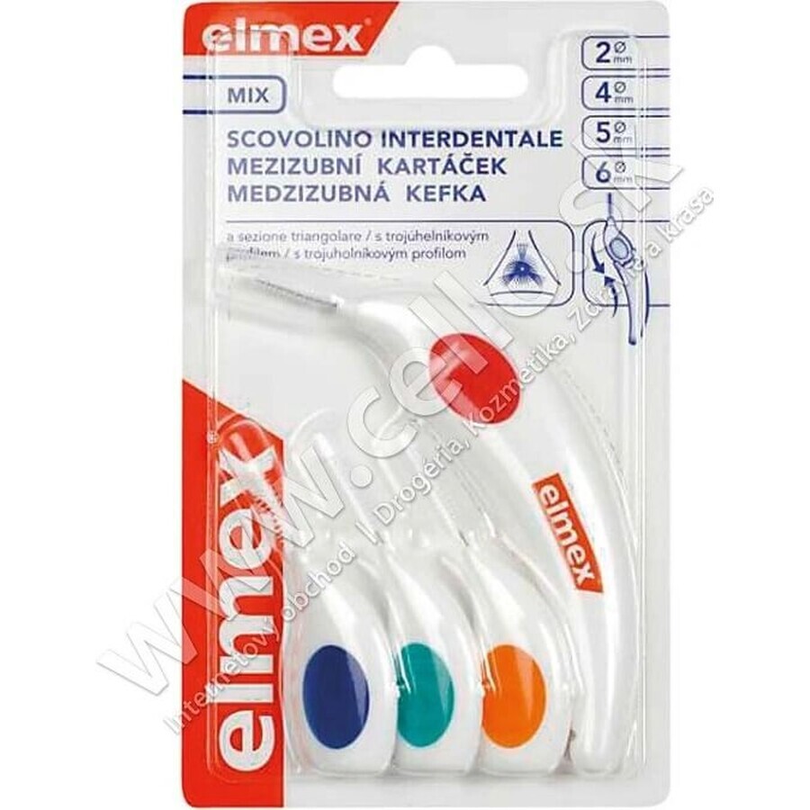 Spazzolino interdentale Elmex 2, 4, 5, 6 mm mix 1×4 pz.