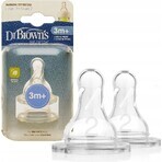 Dr.BROWN'S OPTIONS+ LEVEL 2 1×2, schmal, Silikon-Sauger 3m+