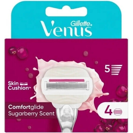 VENUS COMFORTGLIDE SUGARBERRY SHAVING HEADS 4 pcs 1×4 pcs, Ersatzscherköpfe