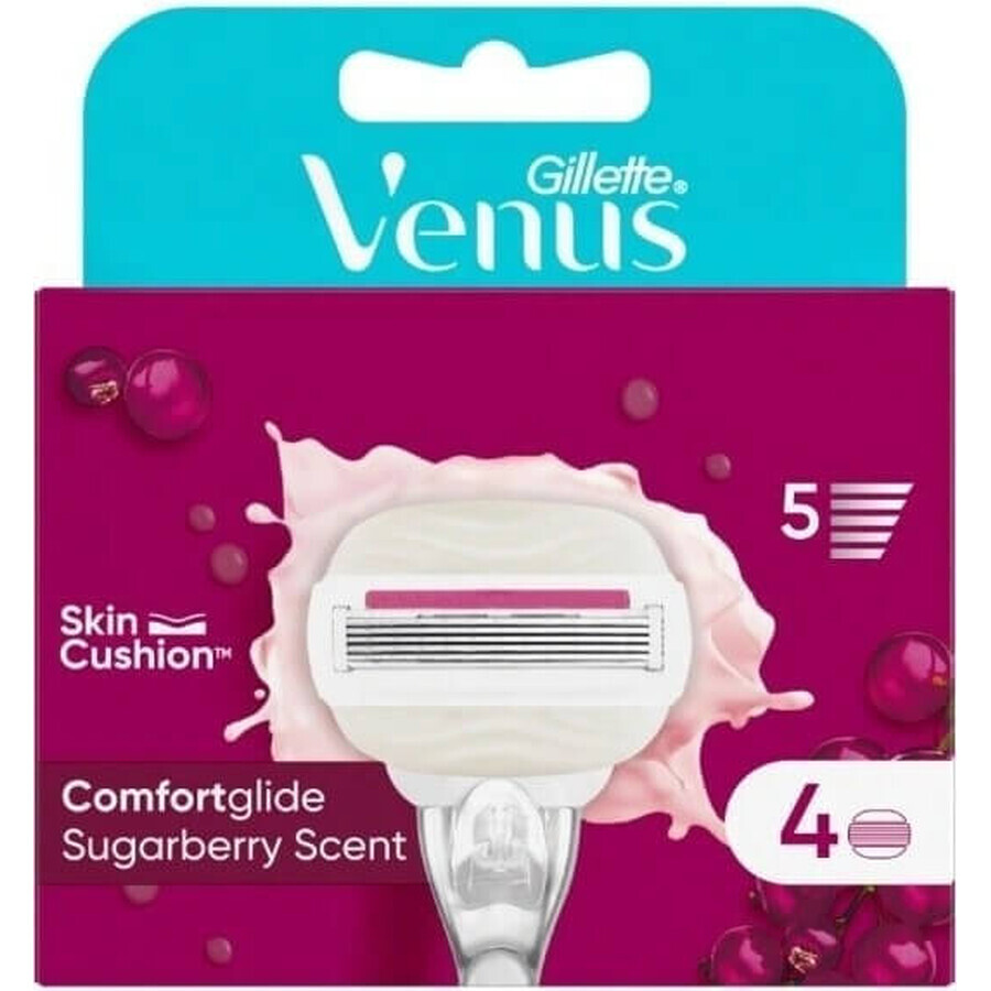 VENUS COMFORTGLIDE SUGARBERRY SHAVING HEADS 4 pcs 1×4 pcs, Ersatzscherköpfe