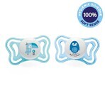 CHICCO Physio Light ciuccio in silicone bambino - tucano/pinguino 2 pezzi, 2-6 m+ 1×2 pezzi, ciuccio ortodontico