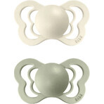 BIBS Couture silicone orthodontic pacifiers ivory/saline 1×2pcs - size 1