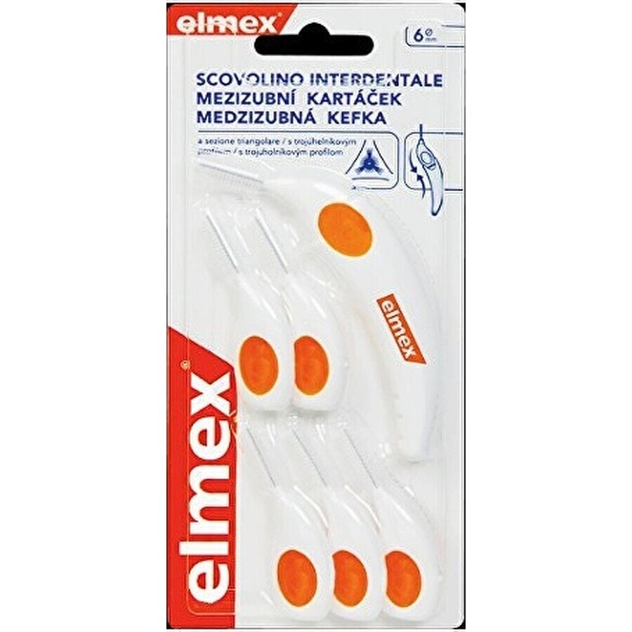 ELMEX INTERDENTAL Interdental brushes nr.6 orange 1×4 pcs, interdental brushes