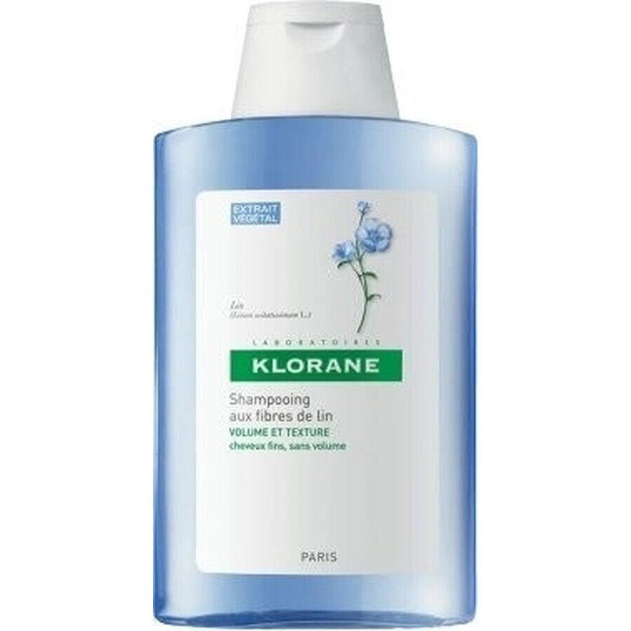 KLORANE Champú de Lino BIO 1×200ml, champú para cabellos finos sin volumen