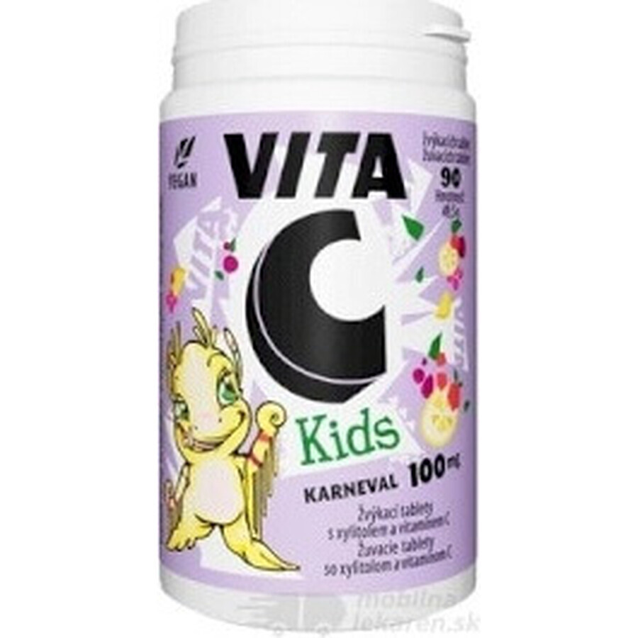 Vitabalans VITA C KIDS 100 MG 1×90 tbl, integratore alimentare