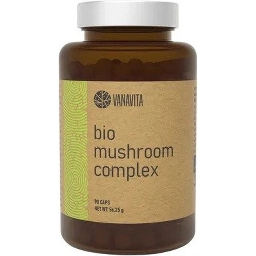 VanaVita Estratto organico di funghi Complesso di funghi 1×90 cps, integratore alimentare antiossidante