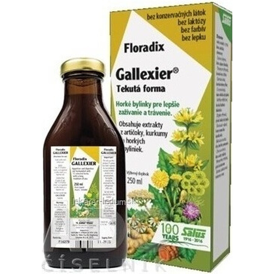 SALUS Floradix Gallexier 1×250 ml, forma liquida