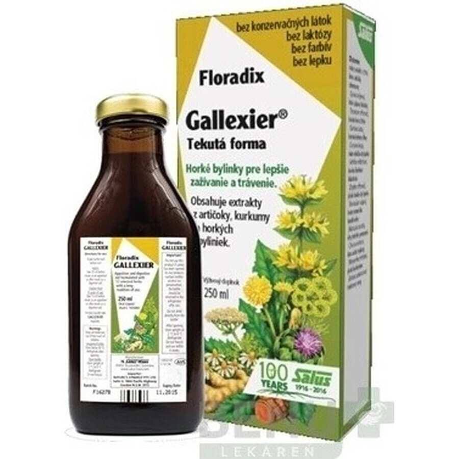 SALUS Floradix Gallexier 1×250 ml, forma liquida