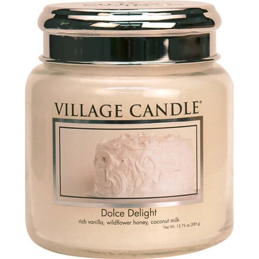 Village Candle Scented candle in glass - Dolce Delight - Velvet Delight, medium 1×1 pc, scented candle in glass