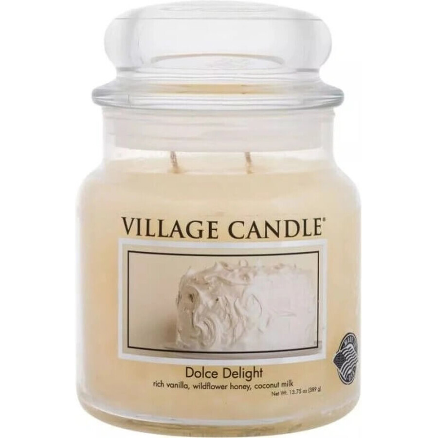 Village Candle Scented candle in glass - Dolce Delight - Velvet Delight, medium 1×1 pc, scented candle in glass