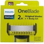 Philips OneBlade QP624/50 360 lame di ricambio per viso e corpo + pettine per il corpo e accessorio intimo 1×1 pz, lame di ricambio