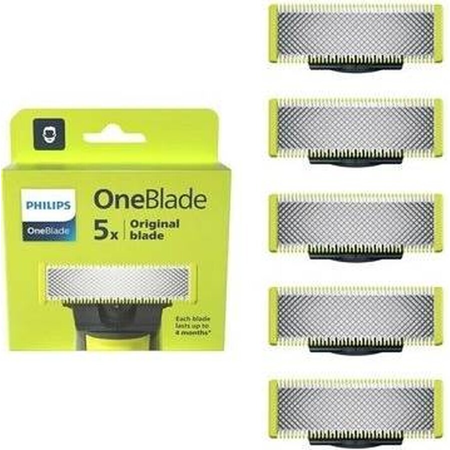 Philips OneBlade QP624/50 360 lame di ricambio per viso e corpo + pettine per il corpo e accessorio intimo 1×1 pz, lame di ricambio