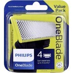 Lames de remplacement 4 pcs pour Philips OneBlade QP240/50 1×4 pcs, lames de remplacement