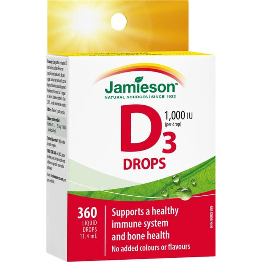 Jamieson Vitamina D3 1000 UI picături 1000IUE 1×11,4ml