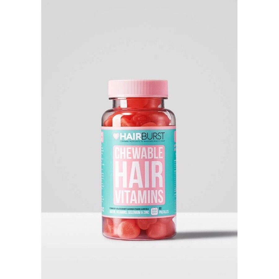 HAIRBURST vitamine masticabili in gomma per capelli a forma di cuore 1×60 pezzi, vitamine masticabili