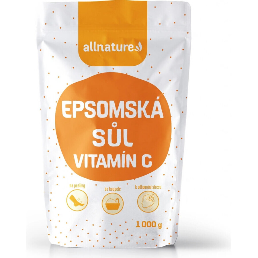 Allnature Salt Epsom Vitamin C 1000g 1×1000g