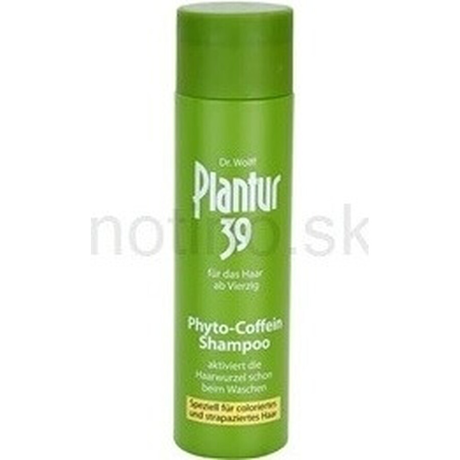 Plantur 39 Shampoo con fito-caffeina per capelli trattati con colori 1×250 ml, shampoo con caffeina