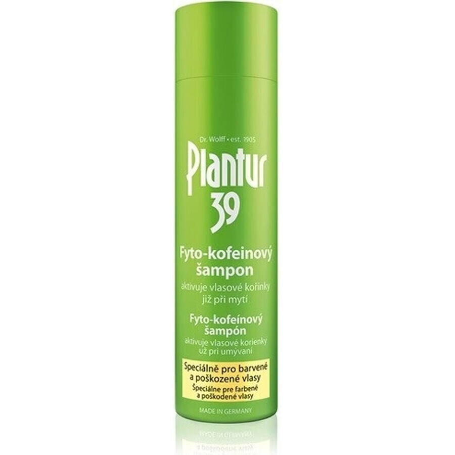 Plantur 39 Shampoo con fito-caffeina per capelli trattati con colori 1×250 ml, shampoo con caffeina