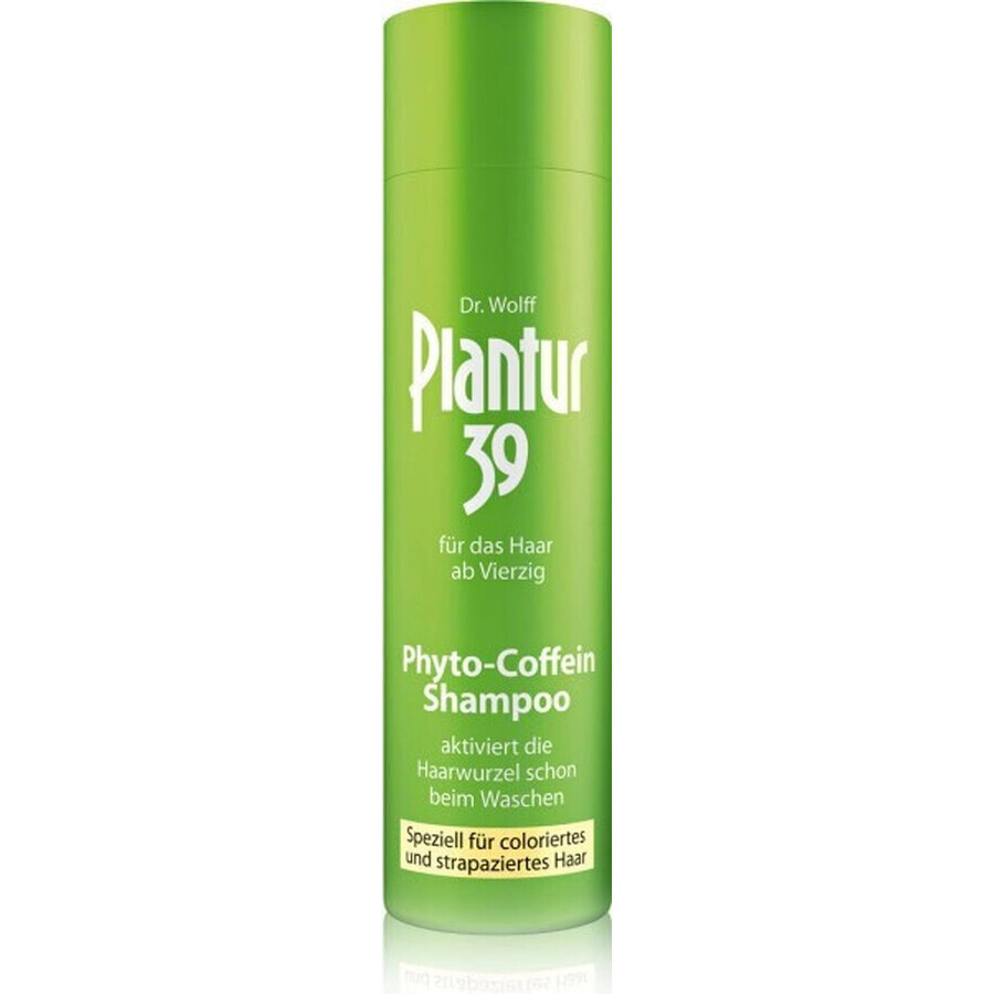 Plantur 39 Shampoo con fito-caffeina per capelli trattati con colori 1×250 ml, shampoo con caffeina