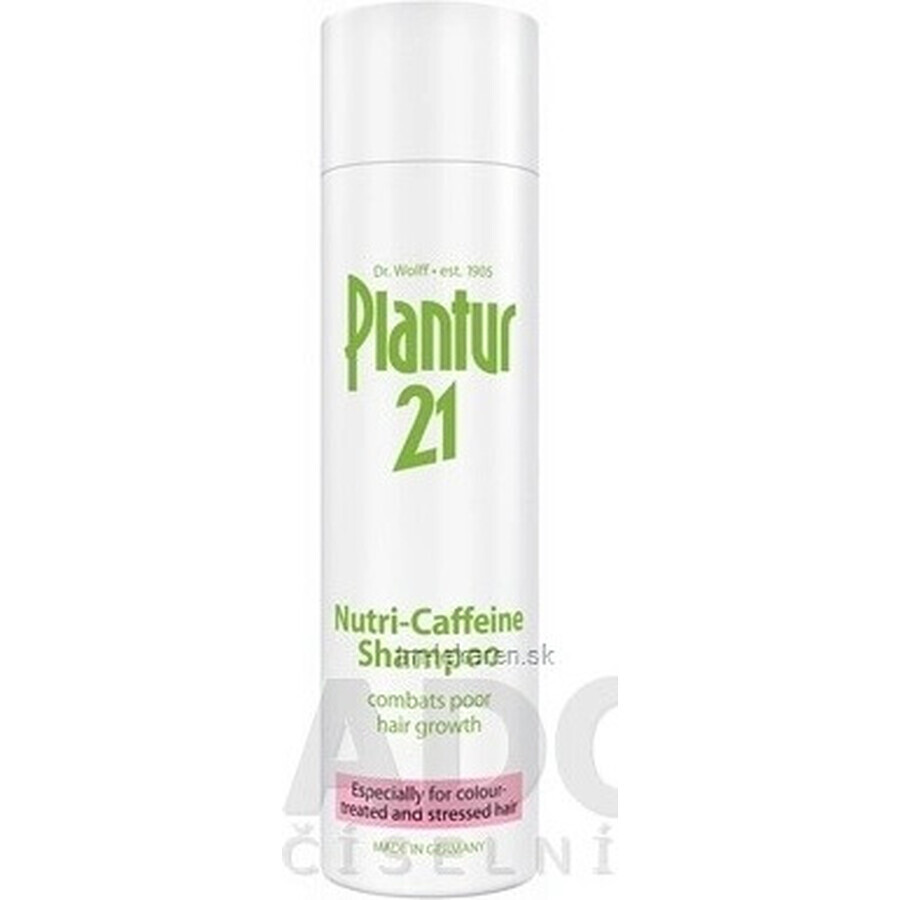 Plantur 39 Shampoo con fito-caffeina per capelli trattati con colori 1×250 ml, shampoo con caffeina