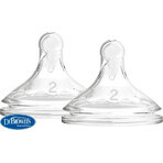 OPZIONI DEL Dr. BROWN+ LIVELLO 2 1×2, collo largo, silicone, 3M+