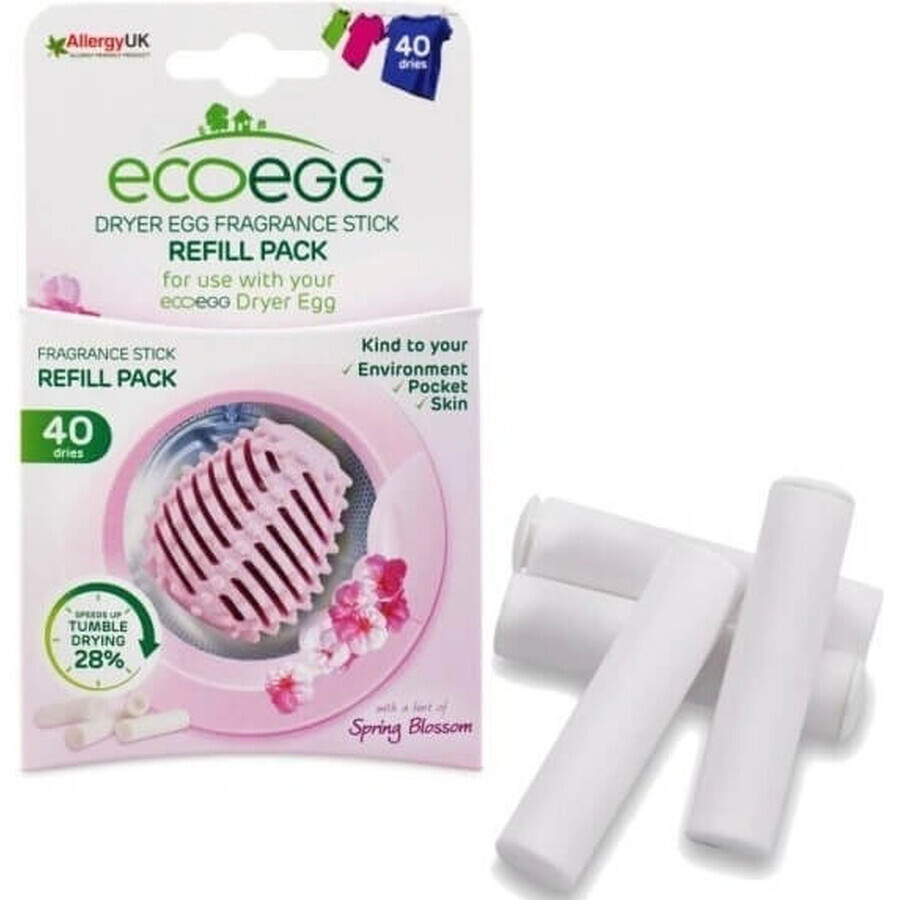 Ecoegg Egg cartridge for tumble dryer spring flowers 1×4 pcs, replacement scented chopsticks