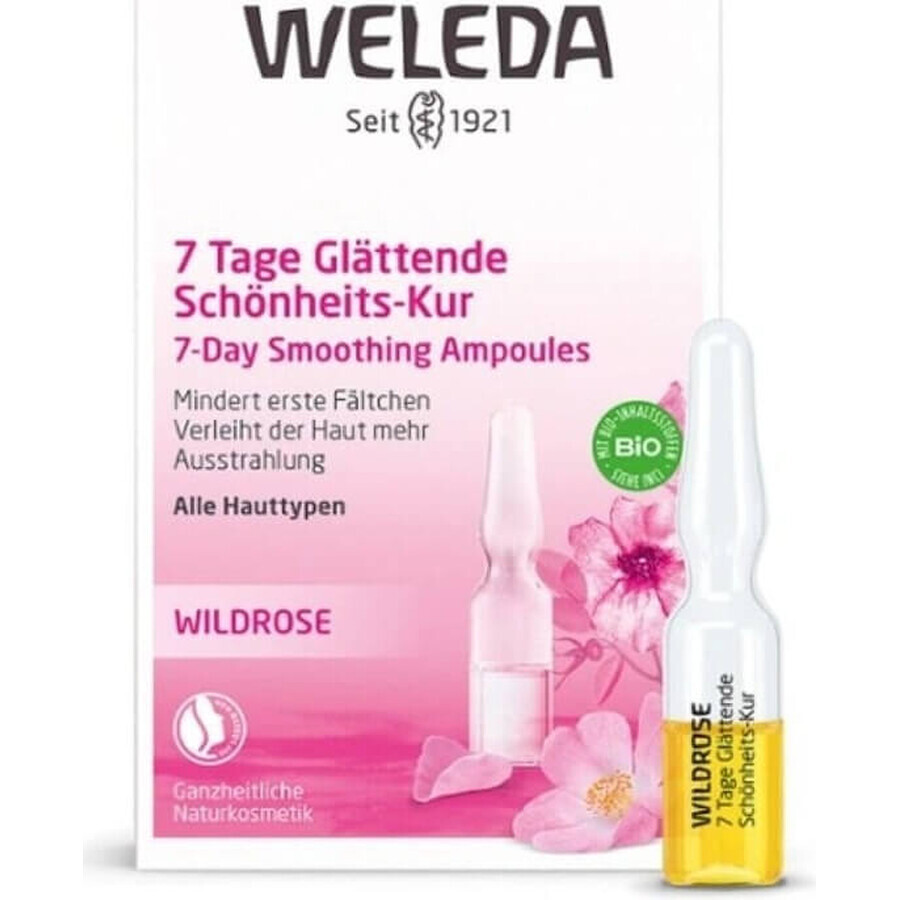 WELEDA ROSE facial oil in vials 7×0.8 ml, facial oil in vials