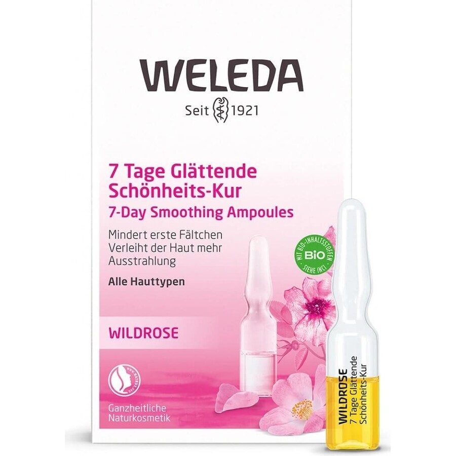 WELEDA ROSE facial oil in vials 7×0.8 ml, facial oil in vials