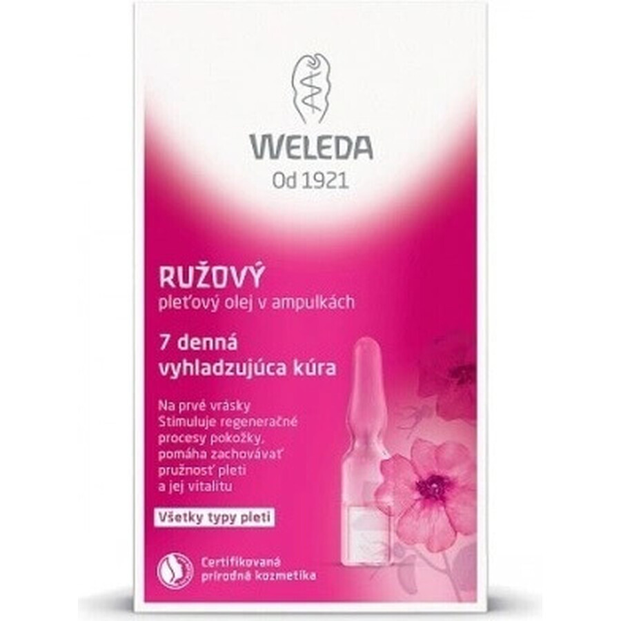 WELEDA ROSE facial oil in vials 7×0.8 ml, facial oil in vials