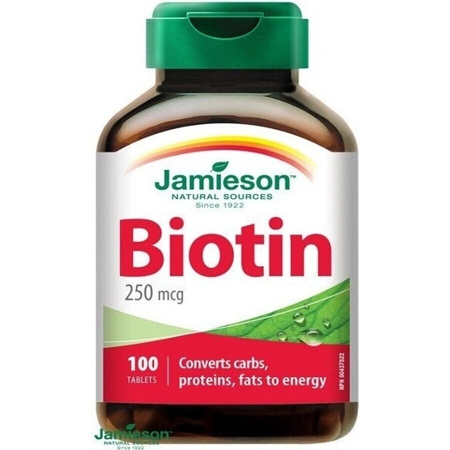 JAMIESON BIOTIN 250 µg 1×100 tbl, biotina