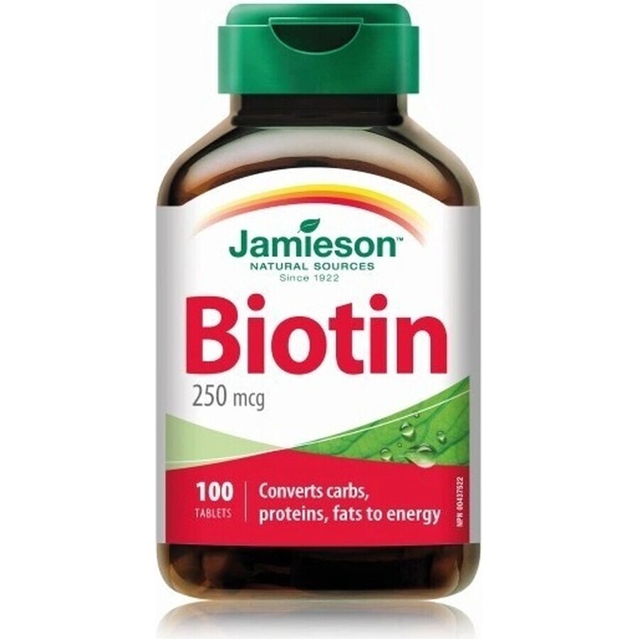 JAMIESON BIOTIN 250 µg 1×100 tbl, biotina