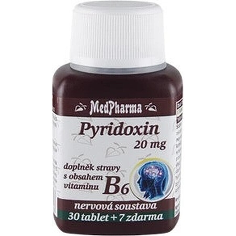 MedPharma PYRIDOXIN 20 mg (vitamin B6) 1×37 tbl, 30+7 free