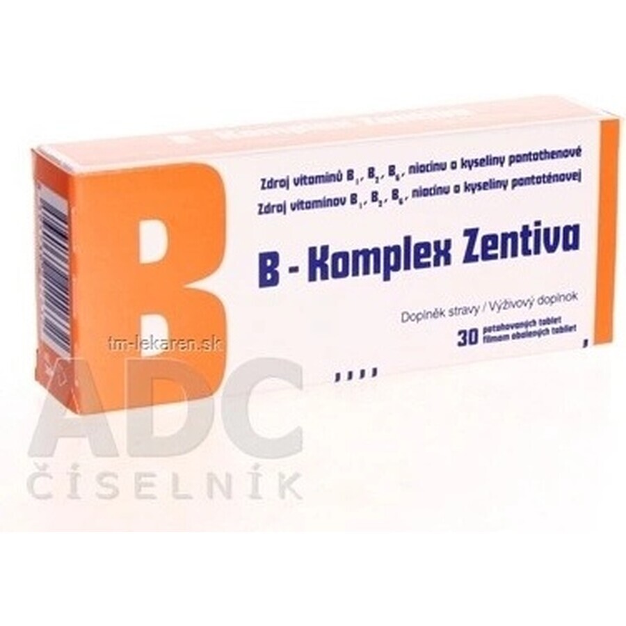 B-Komplex Zentiva 30 tbl 1×30 tbl, vitamina B