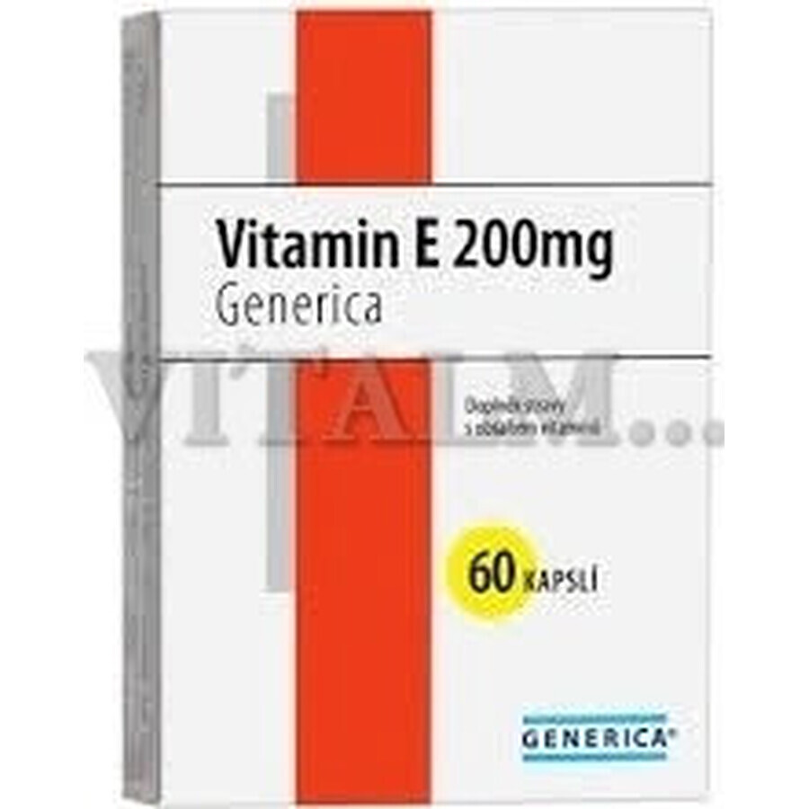 GENERICA Vitamina E 200 U.I. 1×60 cps, integratore alimentare