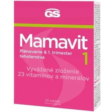 GS Mamavit 1 Pianificazione e primo trimestre 30 compresse 1×30 tbl, integratore alimentare