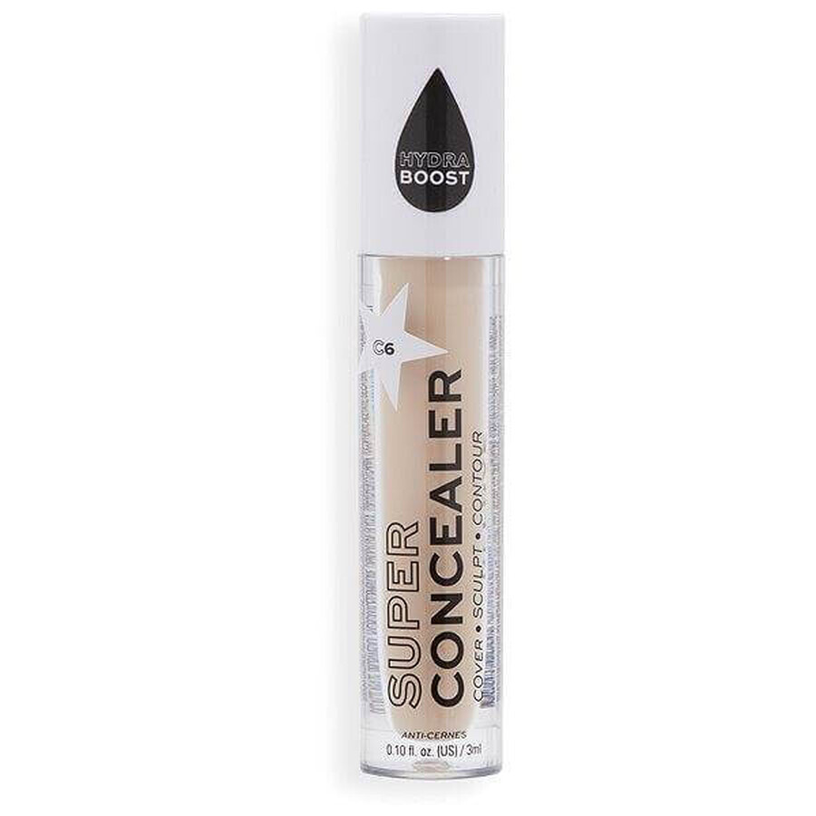 Revolution Relove, Super Concealer Radiant Matte Matte C6, correttore 1×3 ml, correttore