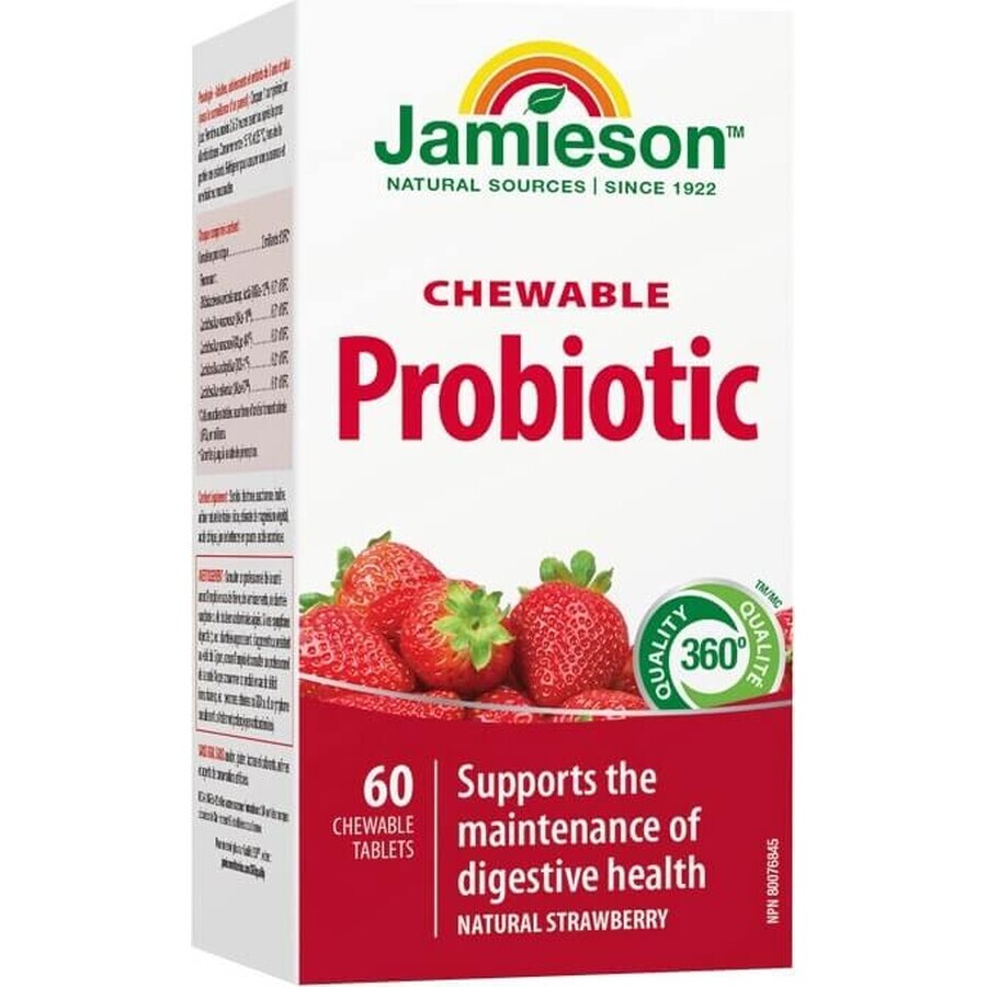 JAMIESON TAVOLETTE PROBIOTICHE PER LA LISCIA 1×60 tbl, integratore alimentare