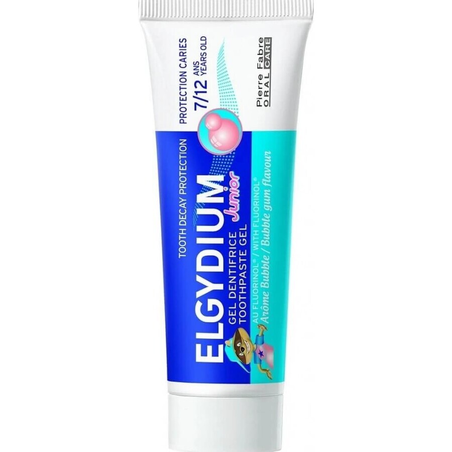 ELGYDIUM JUNIOR fluorinol gel toothpaste for children (7-12 years) with chewing gum flavor 1x50 ml