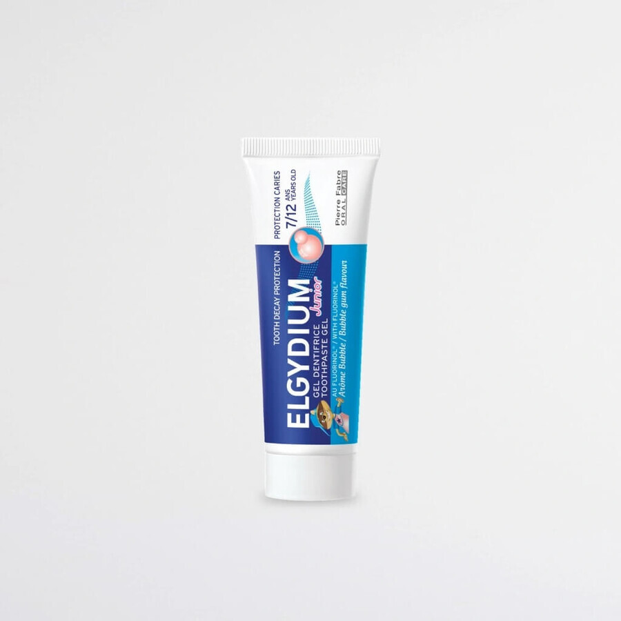 ELGYDIUM JUNIOR fluorinol gel toothpaste for children (7-12 years) with chewing gum flavor 1x50 ml