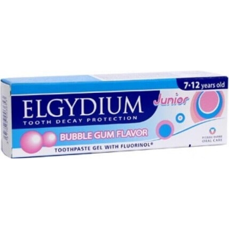 ELGYDIUM JUNIOR fluorinol gel toothpaste for children (7-12 years) with chewing gum flavor 1x50 ml