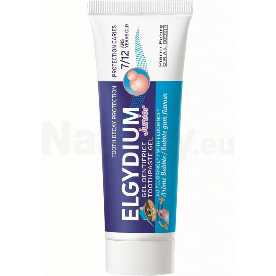 ELGYDIUM JUNIOR fluorinol gel toothpaste for children (7-12 years) with chewing gum flavor 1x50 ml