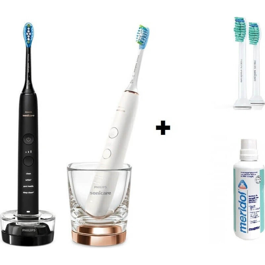 Philips Sonicare 9000 DiamondClean HX9914/57 1+1 2 x 2 stuks sonische elektrische tandenborstels 1×2, sonische tandenborstel