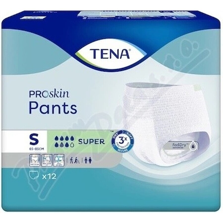 TENA SUPER SMALL 1×12 pcs TENA SUPER SMALL 1×12 pcs, culotte extensible absorbante