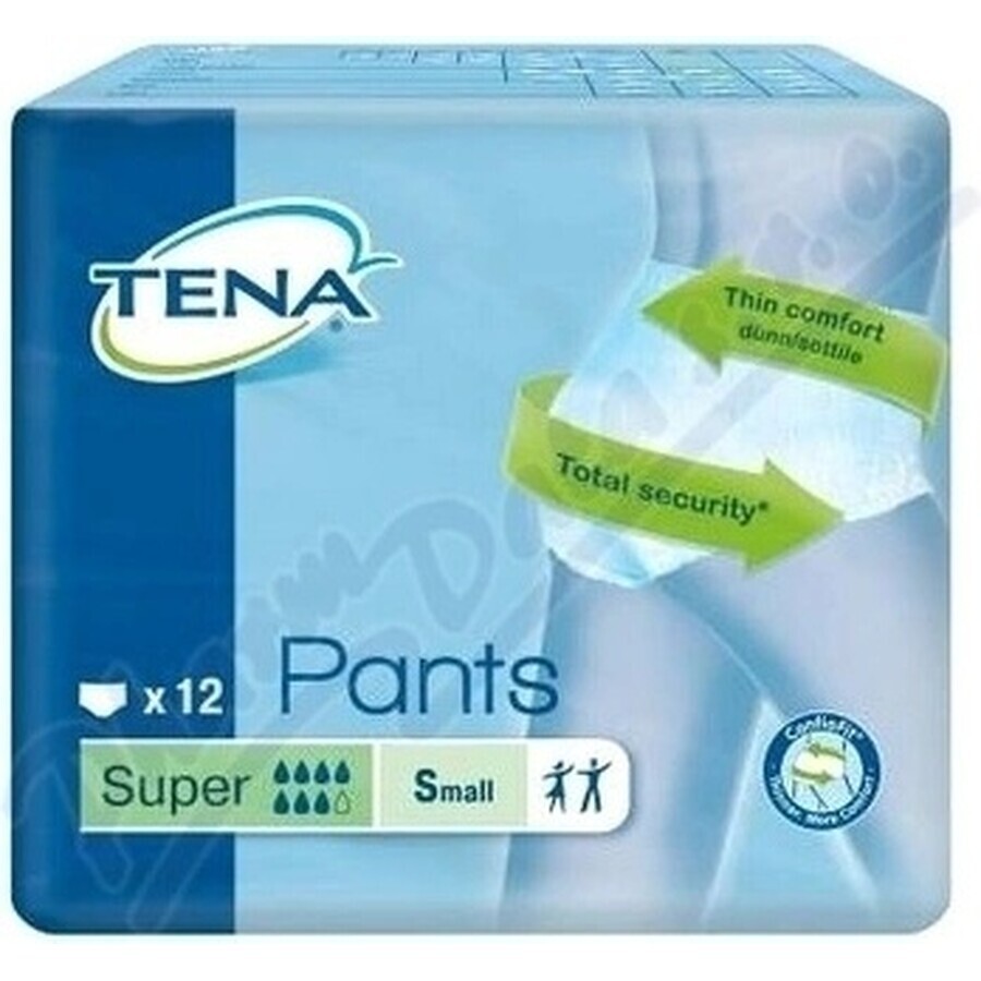 TENA SUPER SMALL 1×12 pcs TENA SUPER SMALL 1×12 pcs, culotte extensible absorbante