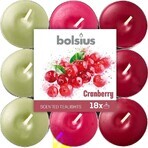 Bolsius Tea 18pz Mirtillo rosso trifolato, candele profumate 1×18 pz, candela profumata