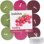 Bolsius Tea 18pz Mirtillo rosso trifolato, candele profumate 1×18 pz, candela profumata