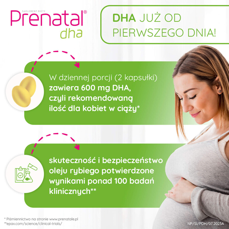 Prenatal Uno Set, 30 capsule + 30 capsule + Prenatal DHA, 30 capsule + flacone in omaggio