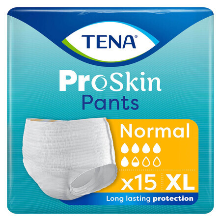 Tena Pants ProSkin, calzoncillos absorbentes, talla XL, 120-160 cm, Normal, 15 piezas